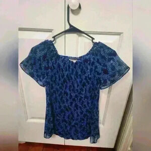 Michael Kors floral womens blouse size xs